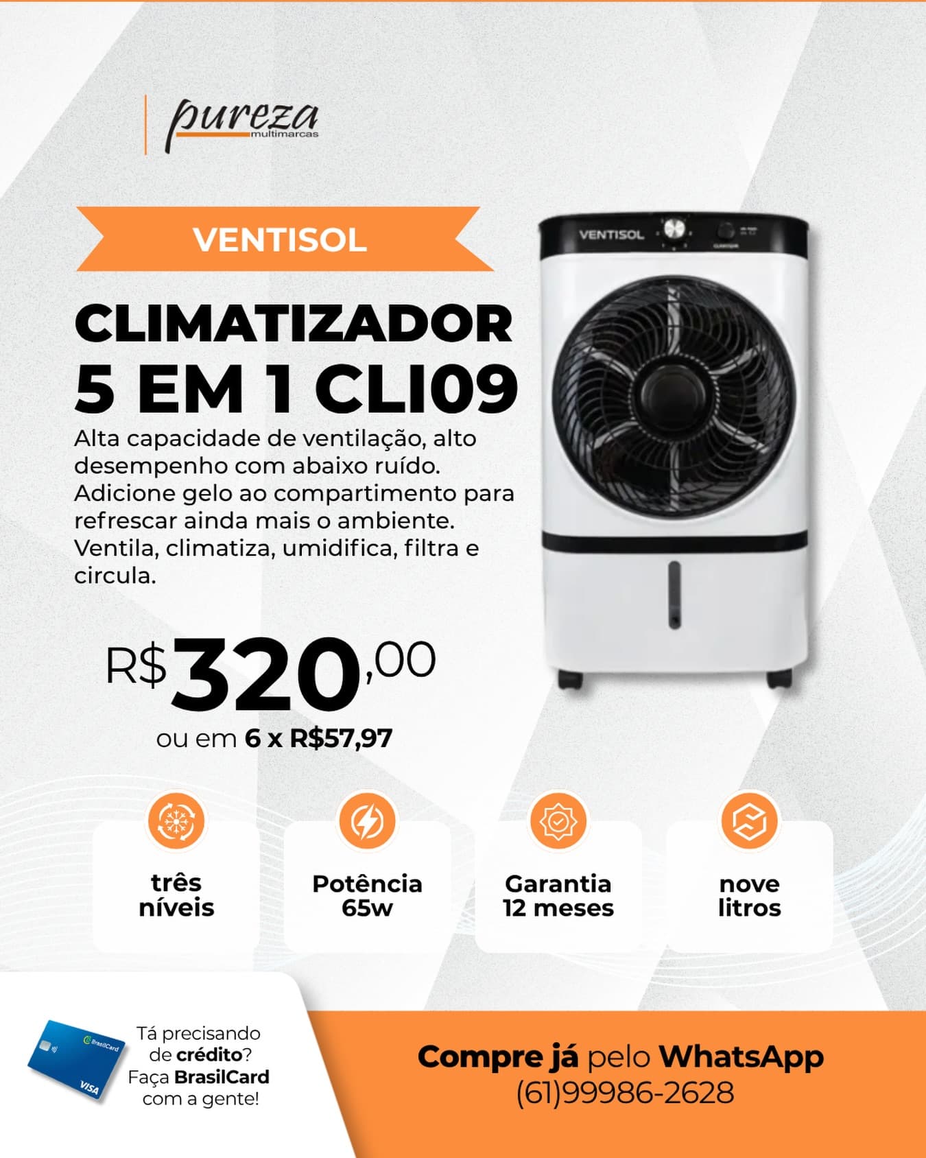 Climatizador Ventisol 5 em 1 CLI09
